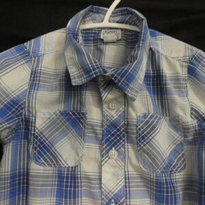OLD NAVY | 4T | Blue Plaid Short Sleeve Button-Up Casual Summer Shirt